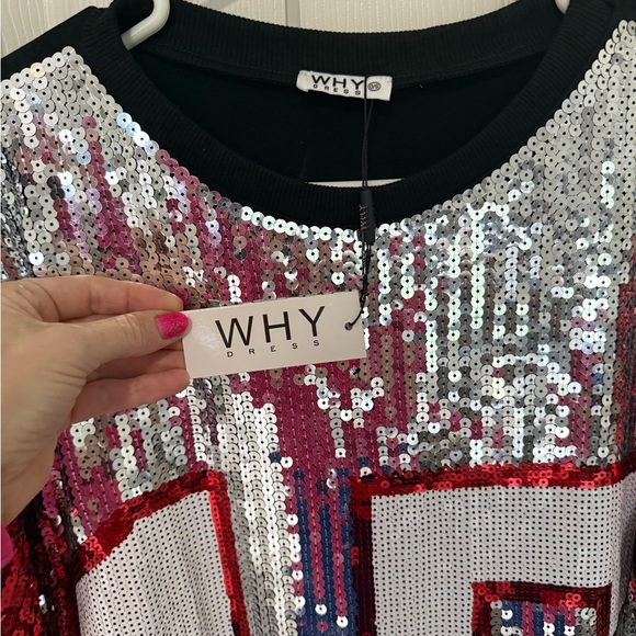 Chiefs Silver and Red Sequin Number 15 Dress NWT - Picture 4 of 6